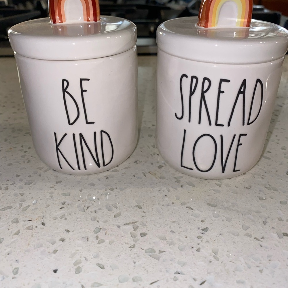 Rae Dunn Be Kind Spread Love Ceramic Jars